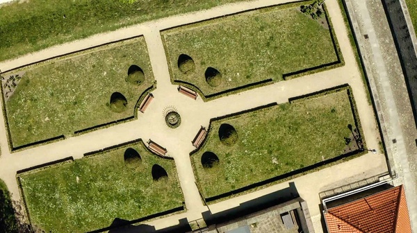 Luftbild des Barockgartens