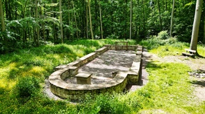 Die Überreste der Elmsburg mitten im Wald